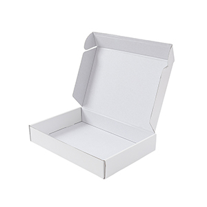 Sleek White Box with Black Logo