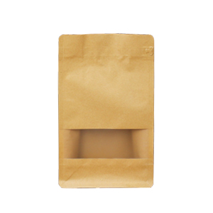 Kraft paper stand up pouches with window