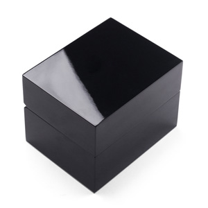 Double Black Lid-off & Hinged Watch Box with Insert